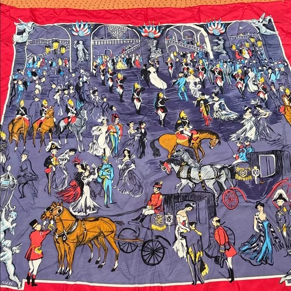 Rare Hermès 
Designer: "Soiree De Gala" Jean-Louis Clerc
Rare 1980 edition - Picture 6 of 10